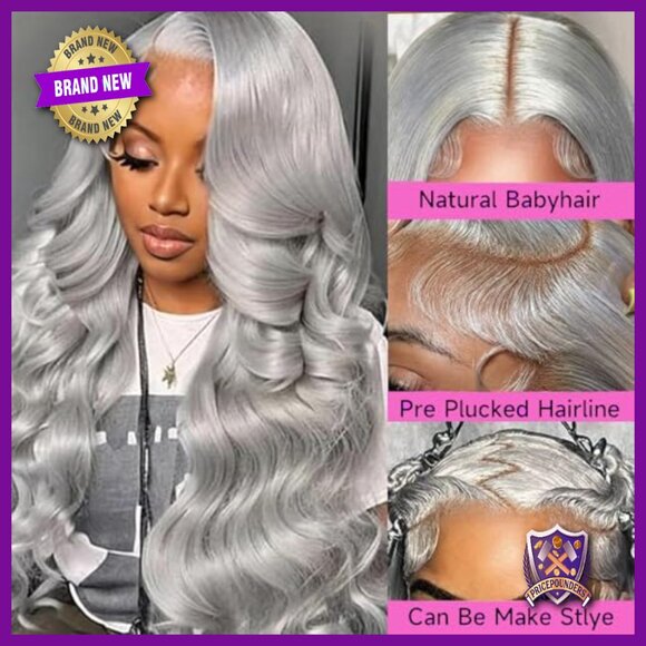 26 Inch Human Hair Lace Front Wig 180% Density Body Wave Glueless main image 6